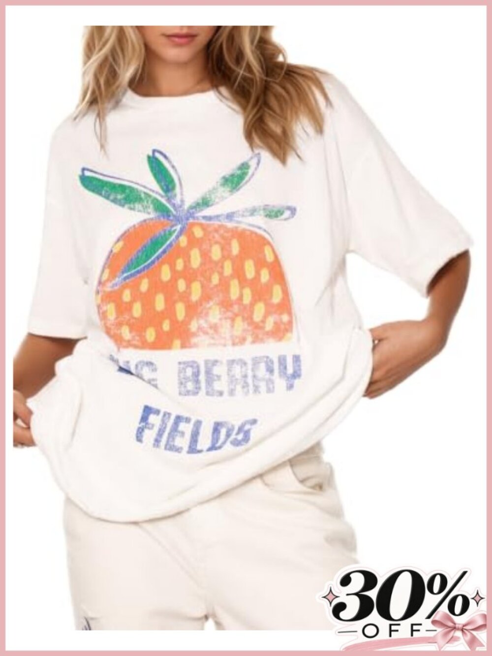 Women's 100% Cotton Oversized Vintage Graphic Breathable T-Shirt